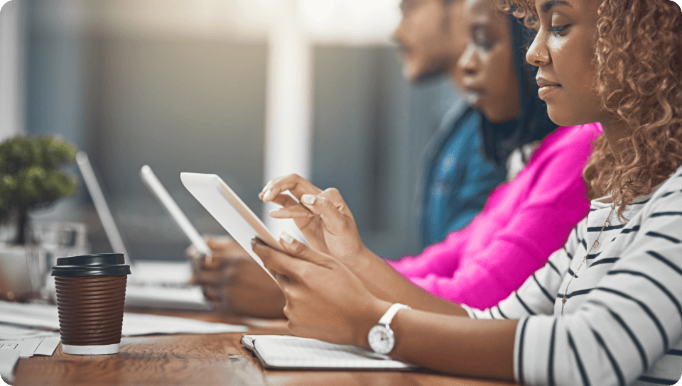 Background showing person with colorful sticky notes