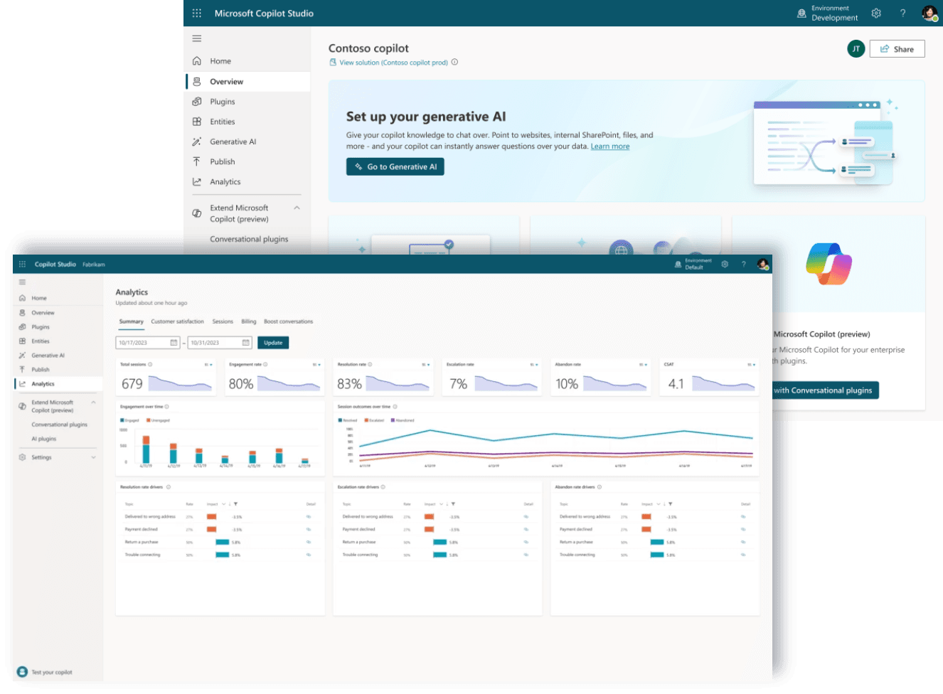 Microsoft Copilot Studio interface